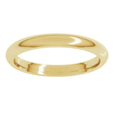 14K Yellow Gold 2.5 mm Comfort-Fit Half Round Band Size 5.5