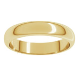 14K Yellow Gold 4 mm Half Round Band Size 4