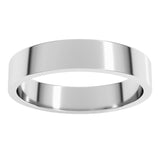 14K White Gold 4 mm Flat Band Size 9