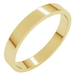 14K Yellow Gold 3 mm Flat Band Size 5