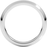 14K White Gold 3 mm Comfort-Fit Half Round Band Size 12.5