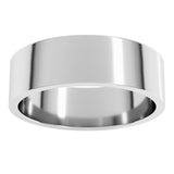 14K White Gold 6 mm Flat Band Size 7.5