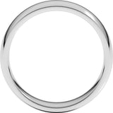 Platinum 6 mm Lightweight Comfort-Fit Half Round Band Size 8.5