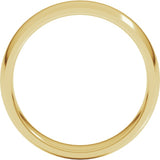 18K Yellow Gold 5 mm Lightweight Comfort-Fit Half Round Band Size 11