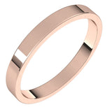 14K Rose Gold 2.5 mm Flat Band Size 11