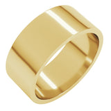 14K Yellow Gold 8 mm Flat Band Size 10