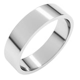 14K White Gold 5 mm Flat Band Size 9