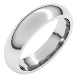 Platinum 5 mm Comfort-Fit Half Round Band Size 11.5