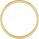 14K Yellow Gold 3 mm Ultra-Lightweight Flat Band Size 4.5