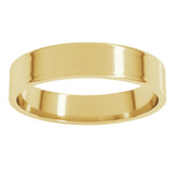 14K Yellow Gold 4 mm Ultra-Lightweight Flat Band Size 4.5
