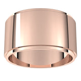 14K Rose Gold 11 mm Stepped-Edge Flat Band Size 5