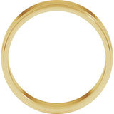 10K Yellow Gold 6 mm Stepped-Edge Flat Band Size 10