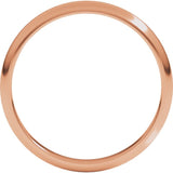 14K Rose Gold 2.5 mm Half Round Band Size 7