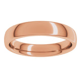 14K Rose Gold 4 mm Comfort-Fit European-Style Band Size 8