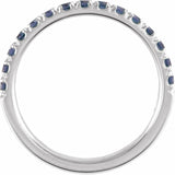 14K White Gold Natural Alexandrite Stackable Ring