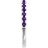 Sterling Silver Natural Amethyst Stackable Ring