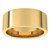 14K Yellow Gold 8 mm Comfort-Fit Flat Band Size 12