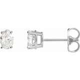 Sterling Silver 3/4 CTW Lab-Grown Diamond Earrings