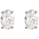 Sterling Silver 3/4 CTW Lab-Grown Diamond Earrings