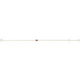 14K Yellow Gold Lab-Grown Ruby 6 1/2-7 1/2" Bracelet