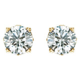 14K Yellow Gold 1/2 CTW Lab-Grown Diamond Scroll Setting® Stud Earrings