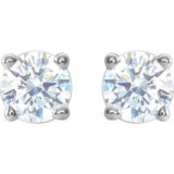 Sterling Silver 1/3 CTW Lab-Grown White Diamond Earrings