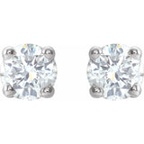 Sterling Silver 1/5 CTW Lab-Grown White Diamond Earrings