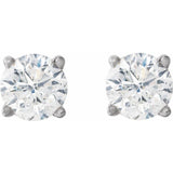 Sterling Silver 3/4 CTW Lab-Grown White Diamond Earrings