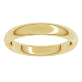 10K Yellow Gold 3.5 mm Comfort-Fit Half Round Band Size 7