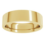 18K Yellow Gold 5.5 mm Comfort-Fit Flat Band Size 7