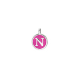 Pink Enamel Initial Charm