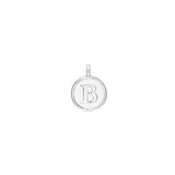 White Enamel Initial Charm