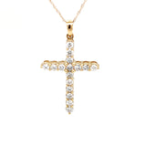 14KT Yellow Gold Diamond Cross