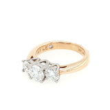 14KT Two Tone Lab Grown Diamond Engagement Ring