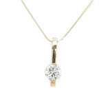 2 Carat Lab Grown Diamond Bar Pendant