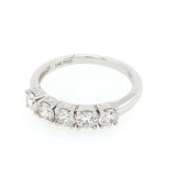 14KT White Gold 5 Stone Ring