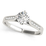 14kt gold Single Row Engagement Ring Channel Set