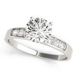 14kt gold Single Row Engagement Ring Channel Set