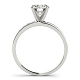 14kt gold Single Row Engagement Ring Channel Set