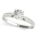 14kt gold Single Row Engagement Ring Channel Set