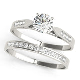14kt gold Single Row Engagement Ring Channel Set
