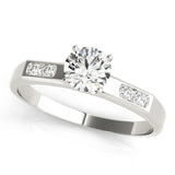 14kt gold Single Row Engagement Ring Channel Set