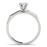 14kt gold Single Row Engagement Ring Channel Set