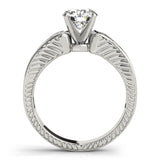 14kt gold Single Row Engagement Ring Channel Set