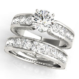 14kt gold Single Row Engagement Ring Channel Set