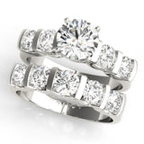 14kt gold Single Row Engagement Ring Prong Set