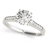 14kt gold Single Row Engagement Ring Channel Set
