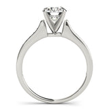 14kt gold Single Row Engagement Ring Channel Set