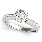 14kt gold Single Row Engagement Ring Channel Set