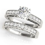 14kt gold Single Row Engagement Ring Channel Set